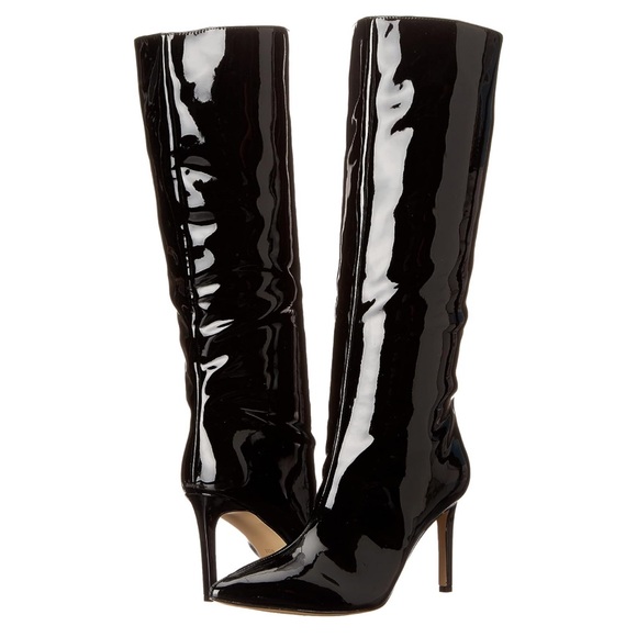 GUESS Dayton Stiletto Knee High Boot, Black Patent Size 8 - New In Box - Picture 7 of 8